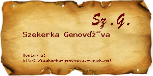 Szekerka Genovéva névjegykártya